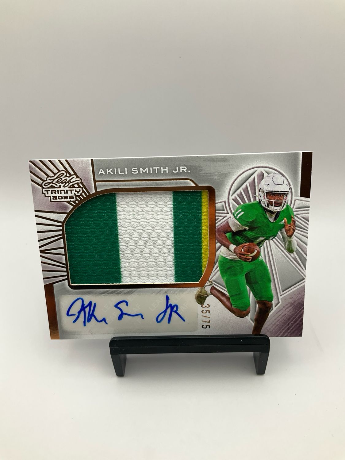 2025 LEAF TRINITY PATCH AUTO AKILI SMITH JR /75 RM-ASJ