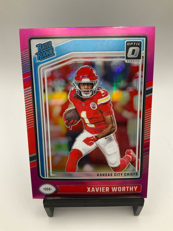 2024 OPTIC RATED ROOKIE XAVIER WORTHY PINK 300