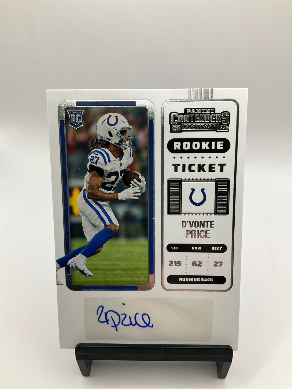 2022 CONTENDERS D'VONTE PRICE ROOKIE TICKET AUTO 285