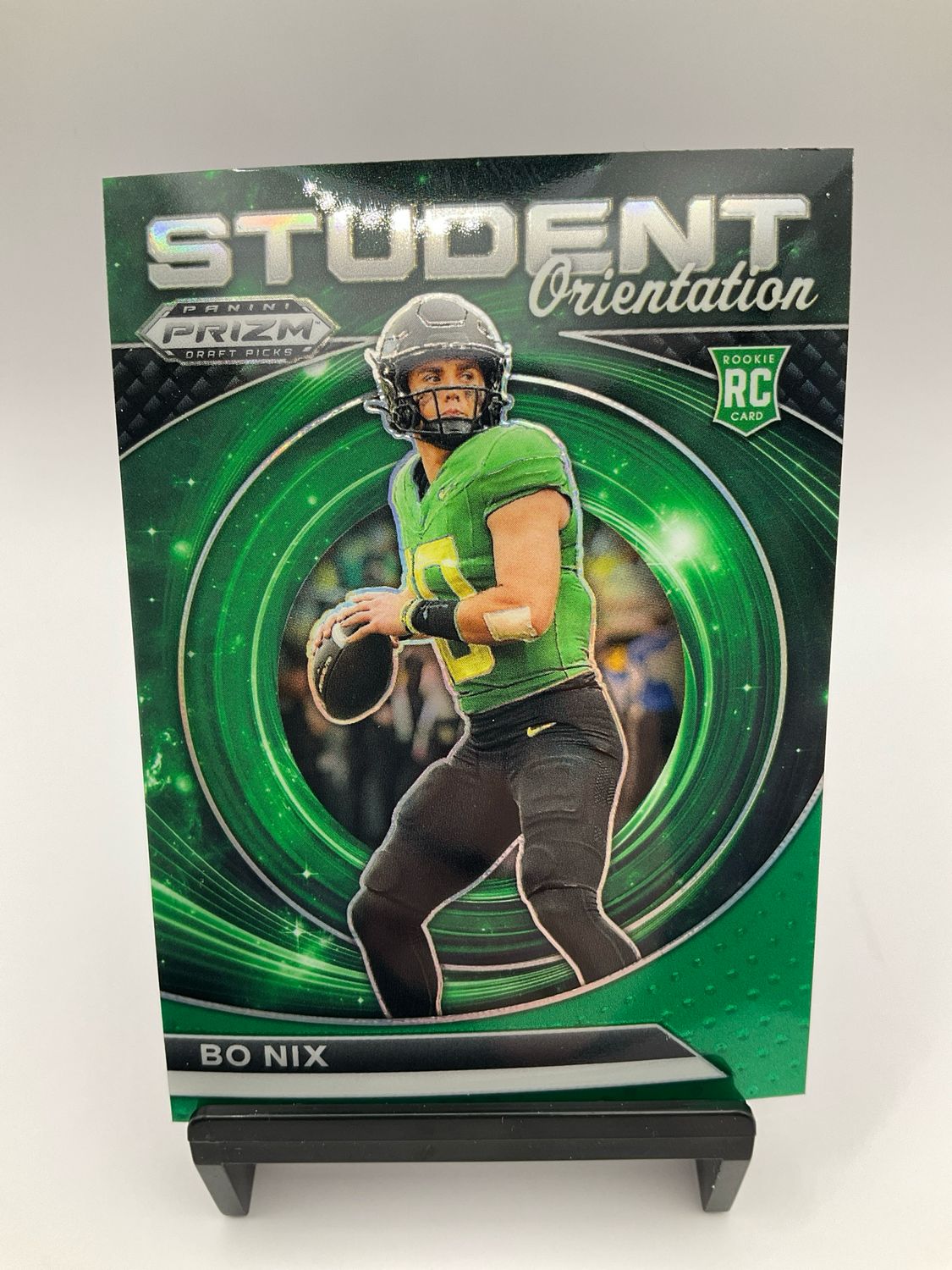2024 PRIZM DRAFT PICKS BO NIX STUDENT ORIENTATION GREEN SO-BN