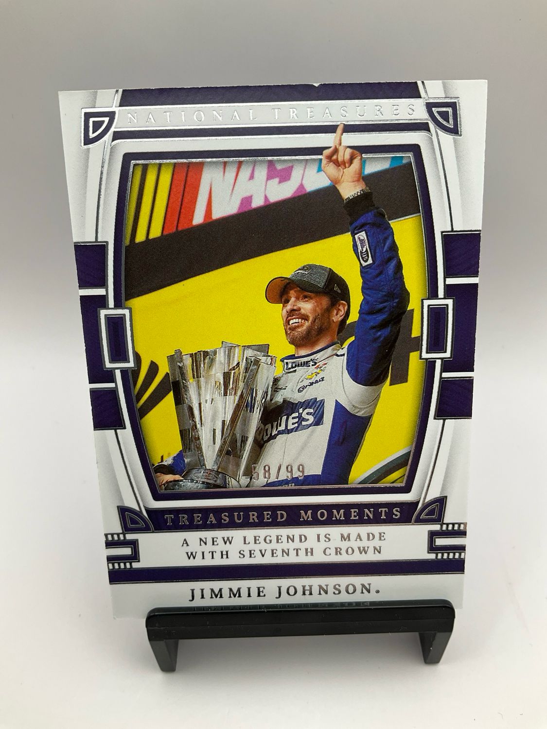 2023 NATIONAL TREASURES JIMMIE JOHNSON /99 TREASURED MOMENTS TM-JJ