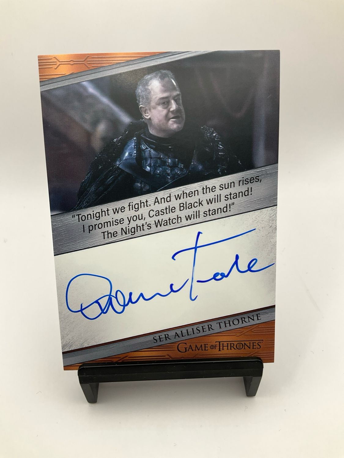 GAME OF THRONES SER ALLISTER THORNE AUTO
