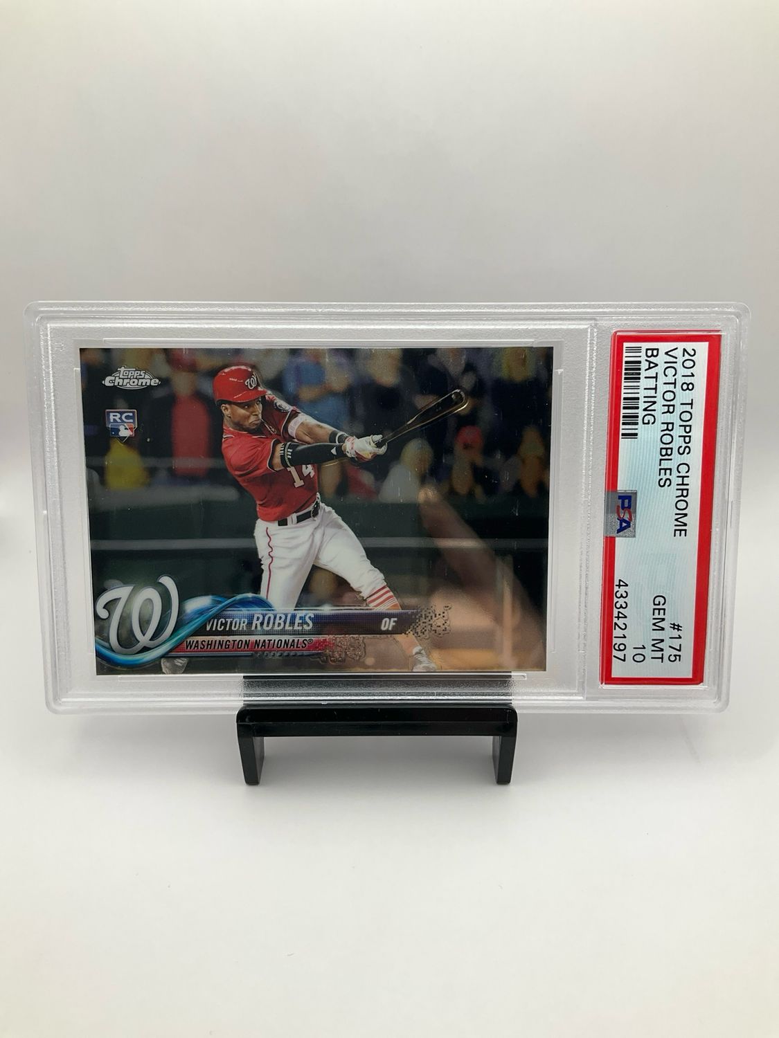 2018 TOPPS CHROME VICTOR ROBLES 175 PSA 10