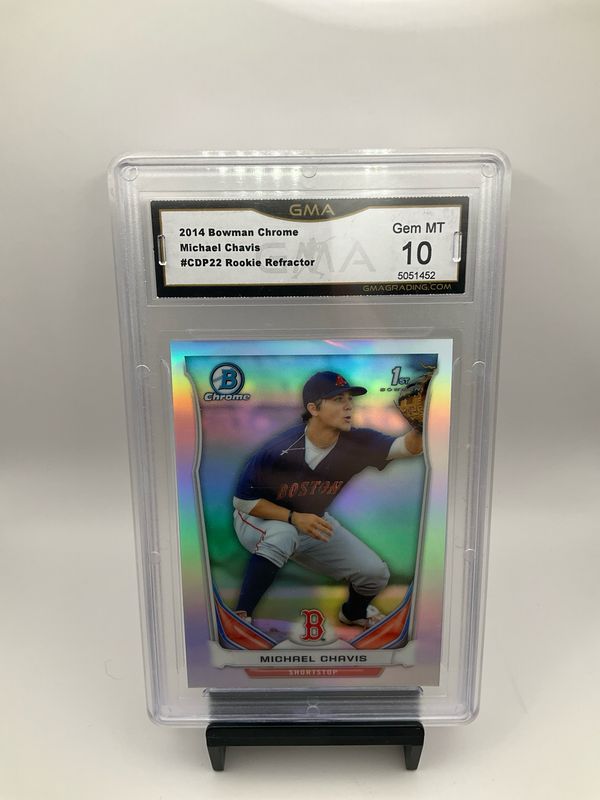 2014 BOWMAN CHROME MICHAEL CHAVIS REFRACTOR CDP22 GMA 10