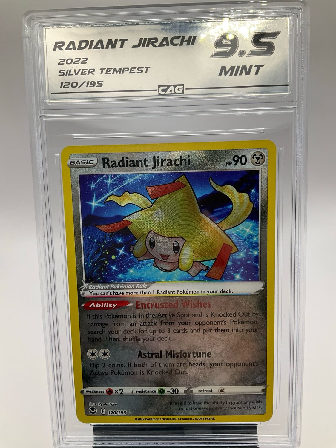 2022 POKEMON RADIANT JIRACHI 120 CAG 9.5