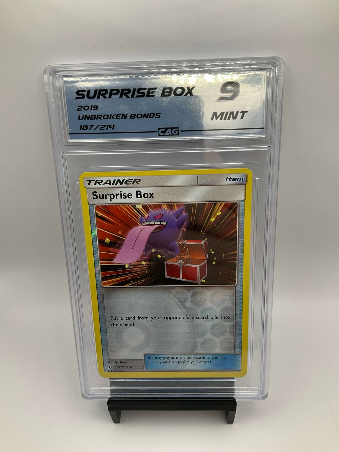 2019 POKEMON SURPRISE BOX REVERSE HOLO 187 CAG 9