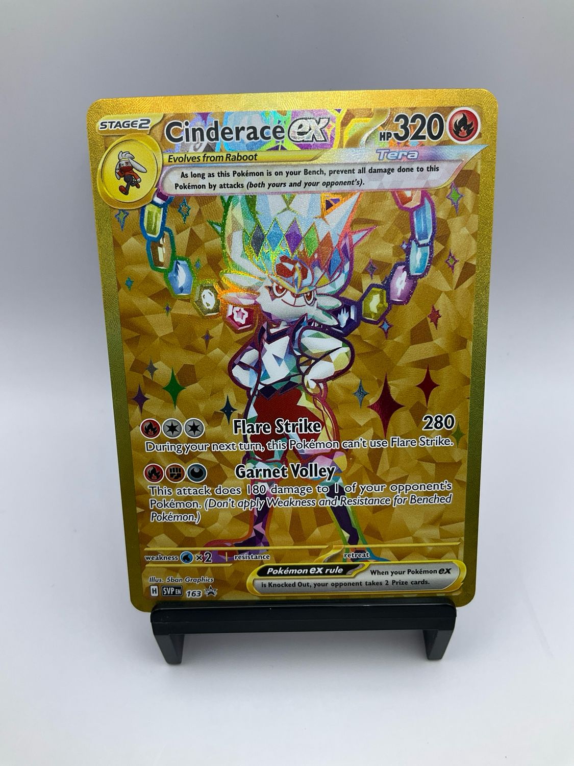 2024 POKEMON CINDERACE EX 163 BLACK STAR PROMO