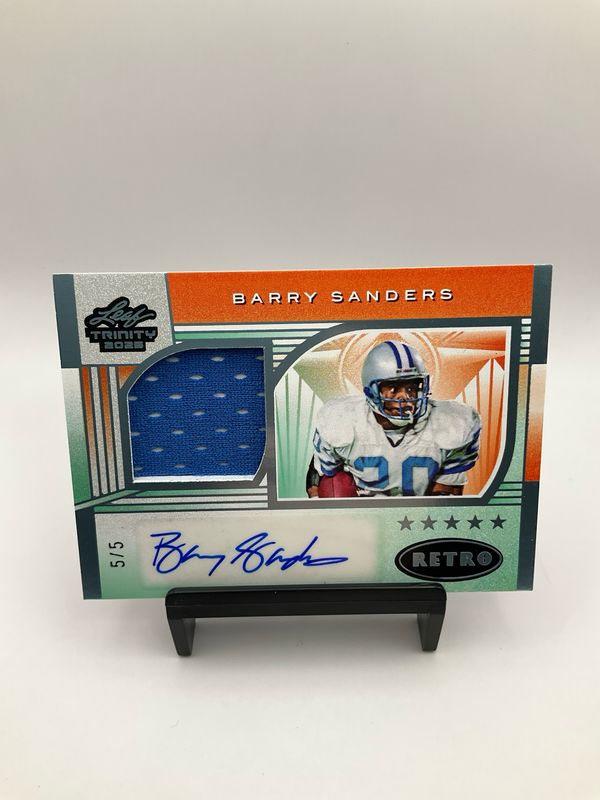 2025 LEAF TRINITY BARRY SANDERS PATCH AUTO /5