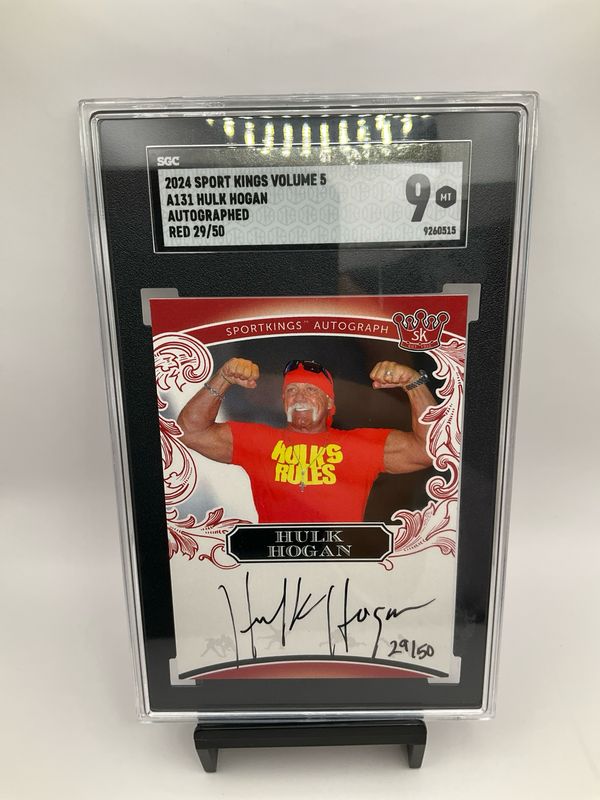 2024 SPORTKINGS VOLUME 5 HULK HOGAN AUTO RED 29/50 SGC 9