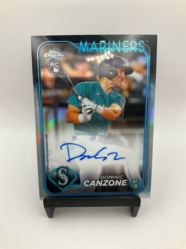 2024 TOPPS CHROME DOMINIC CANZONE /499 REFRACTOR AUTO RA-DC