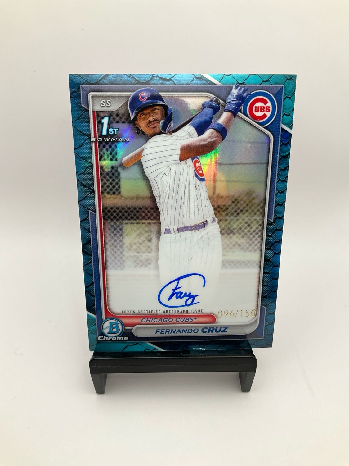 2024 BOWMAN CHROME FERNANDO CRUZ BLUE SCALE AUTO /150 CPA-FC