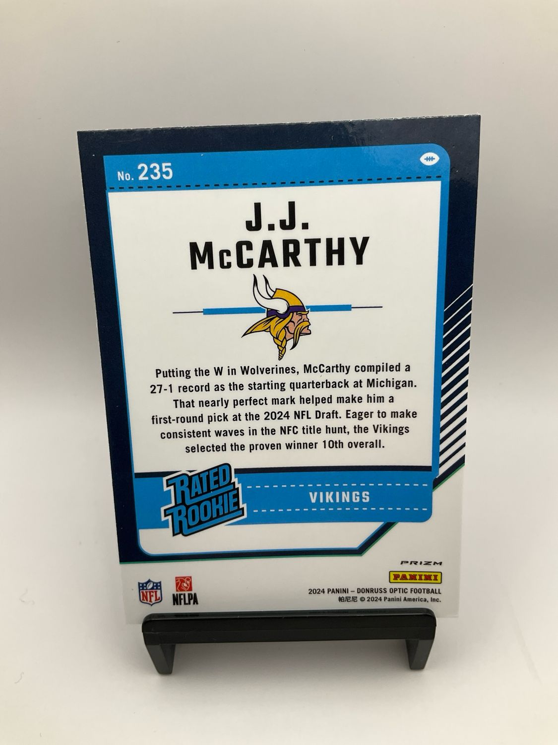 2024 OPTIC JJ MCCARTHY PURPLE SHOCK 235
