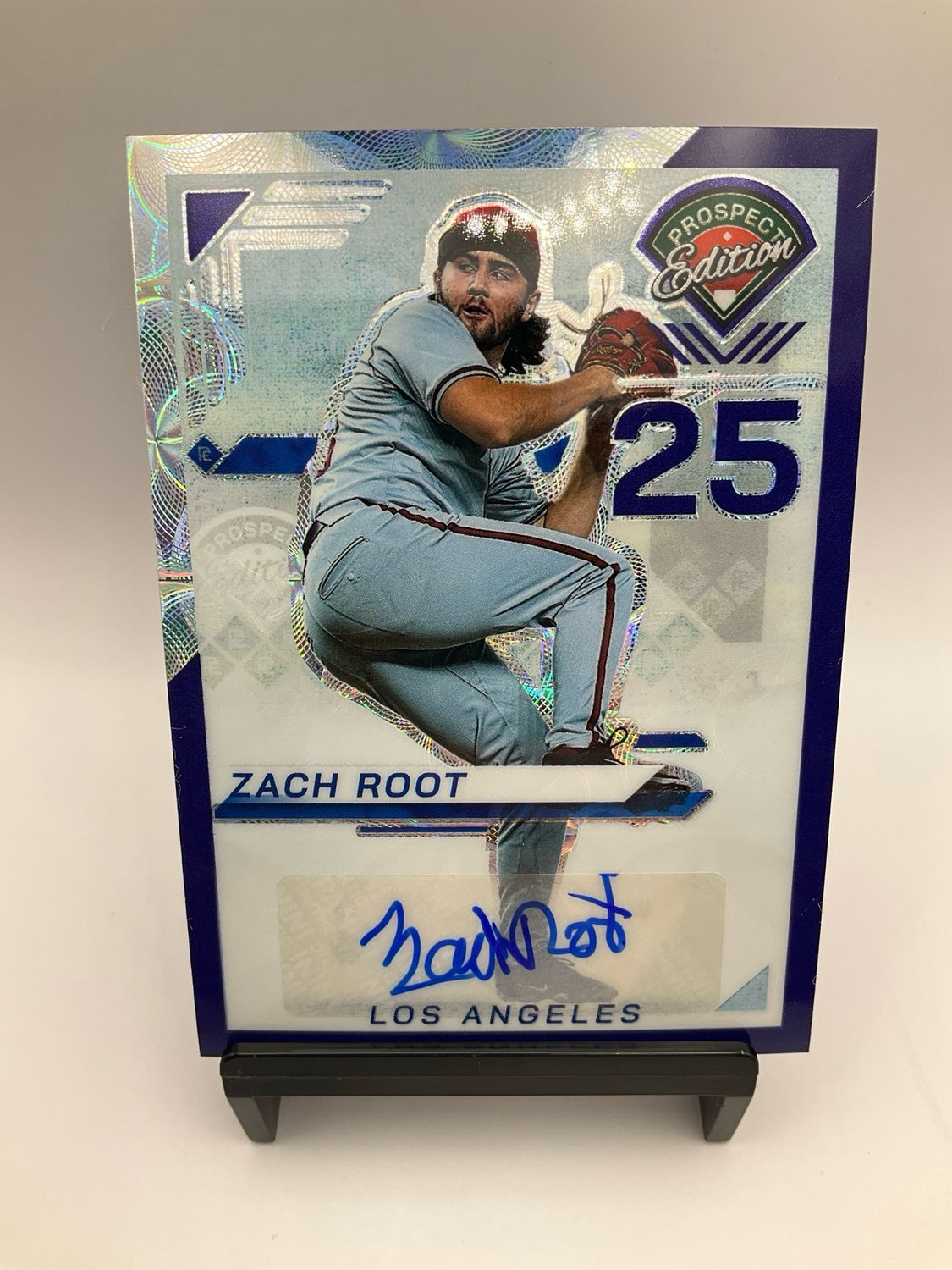 2025 PROSPECT EDITION AUTO ZACH ROOT /49 PURPLE SCOPE 199