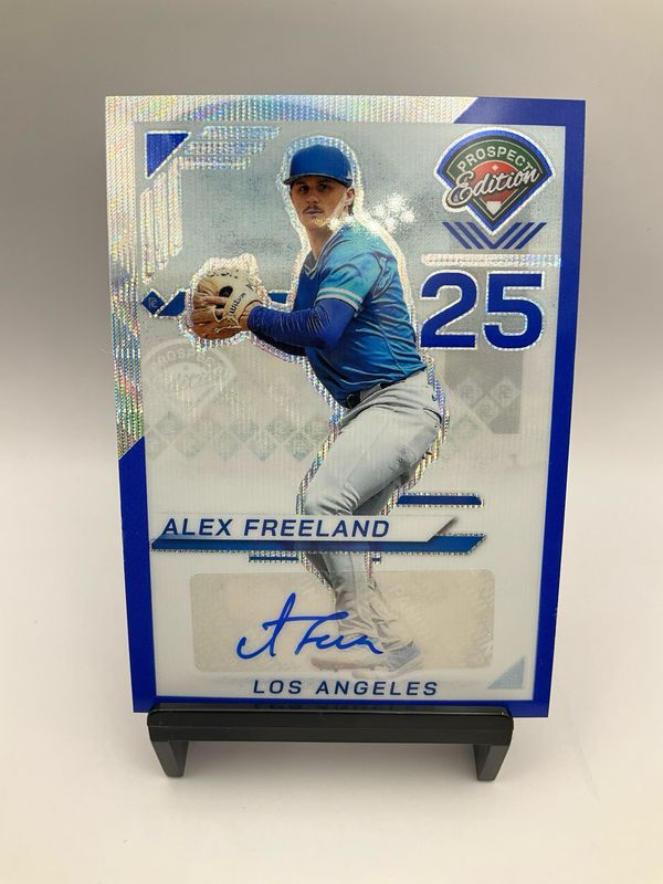 2025 PROSPECT EDITION AUTO ALEX FREELAND /75 BLUE WAVE 71