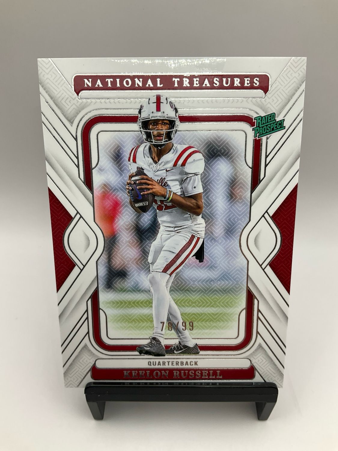 2025 NATIONAL TREASURES COLLEGIATE KEELON RUSSELL /99 RATED PROSPECT 46