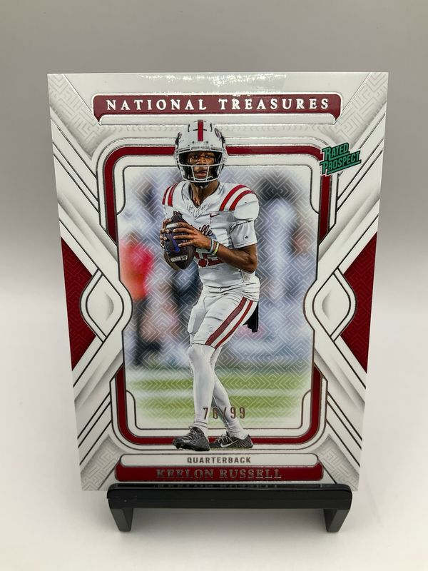 2025 NATIONAL TREASURES COLLEGIATE KEELON RUSSELL /99 RATED PROSPECT 46