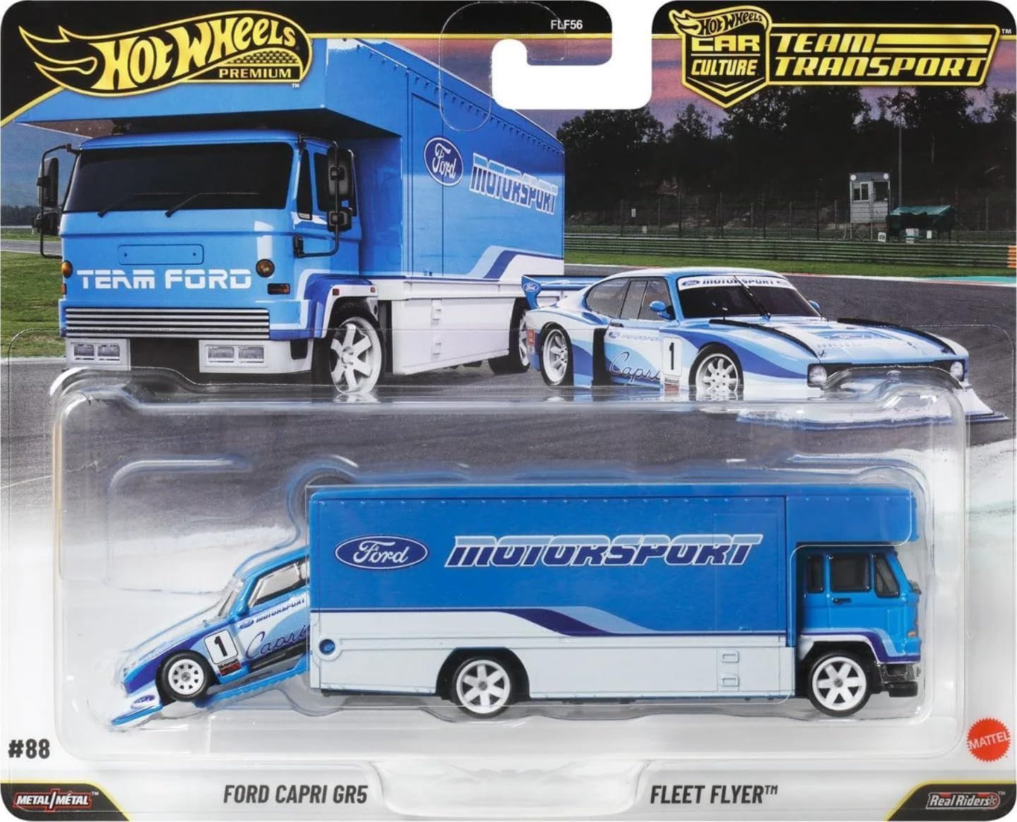 HOT WHEELS TEAM TRANSPORT "FORD CAPRI GR5/FLEET FLYER"