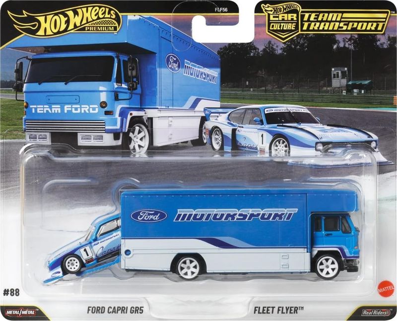 HOT WHEELS TEAM TRANSPORT "FORD CAPRI GR5/FLEET FLYER"