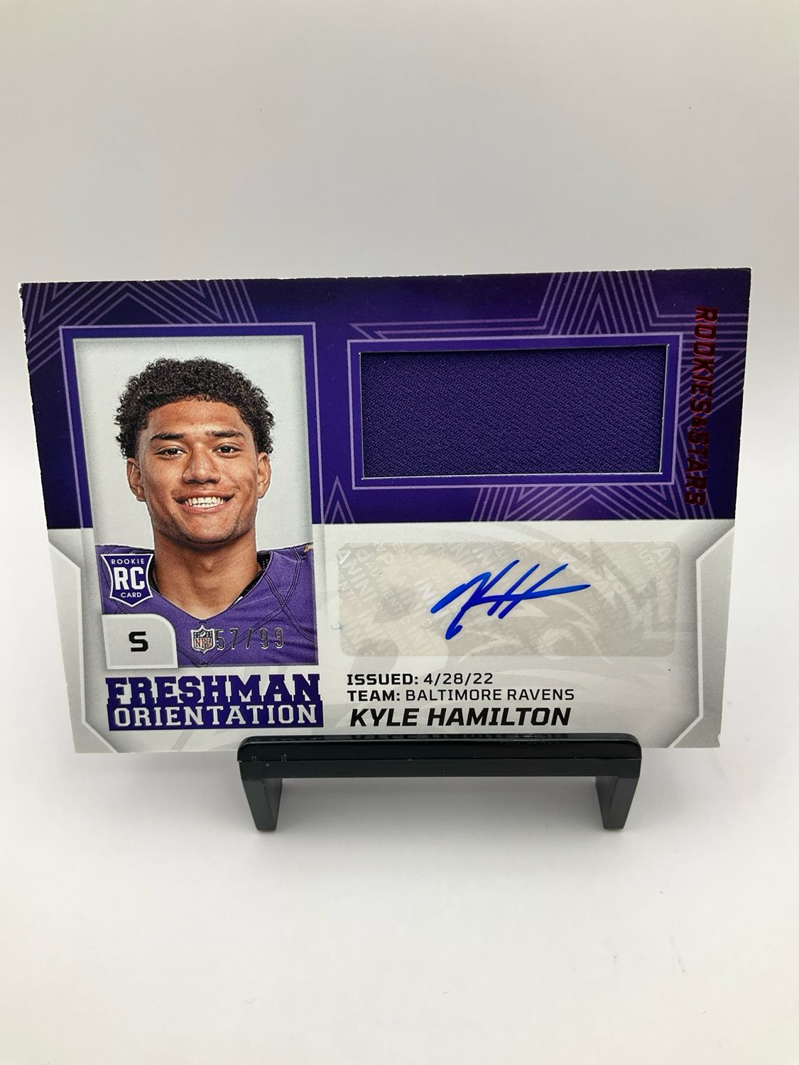 2022 ROOKIES &amp; STARS KYLE HAMILTON /99 FRESHMAN ORIENTATION FO-KH