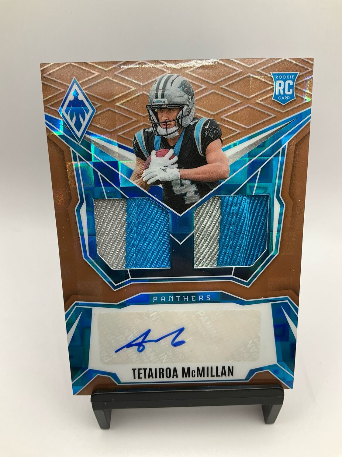 2025 Panini Phoenix Tetairoa McMillan Dual Patch Auto Bronze Pandora /199