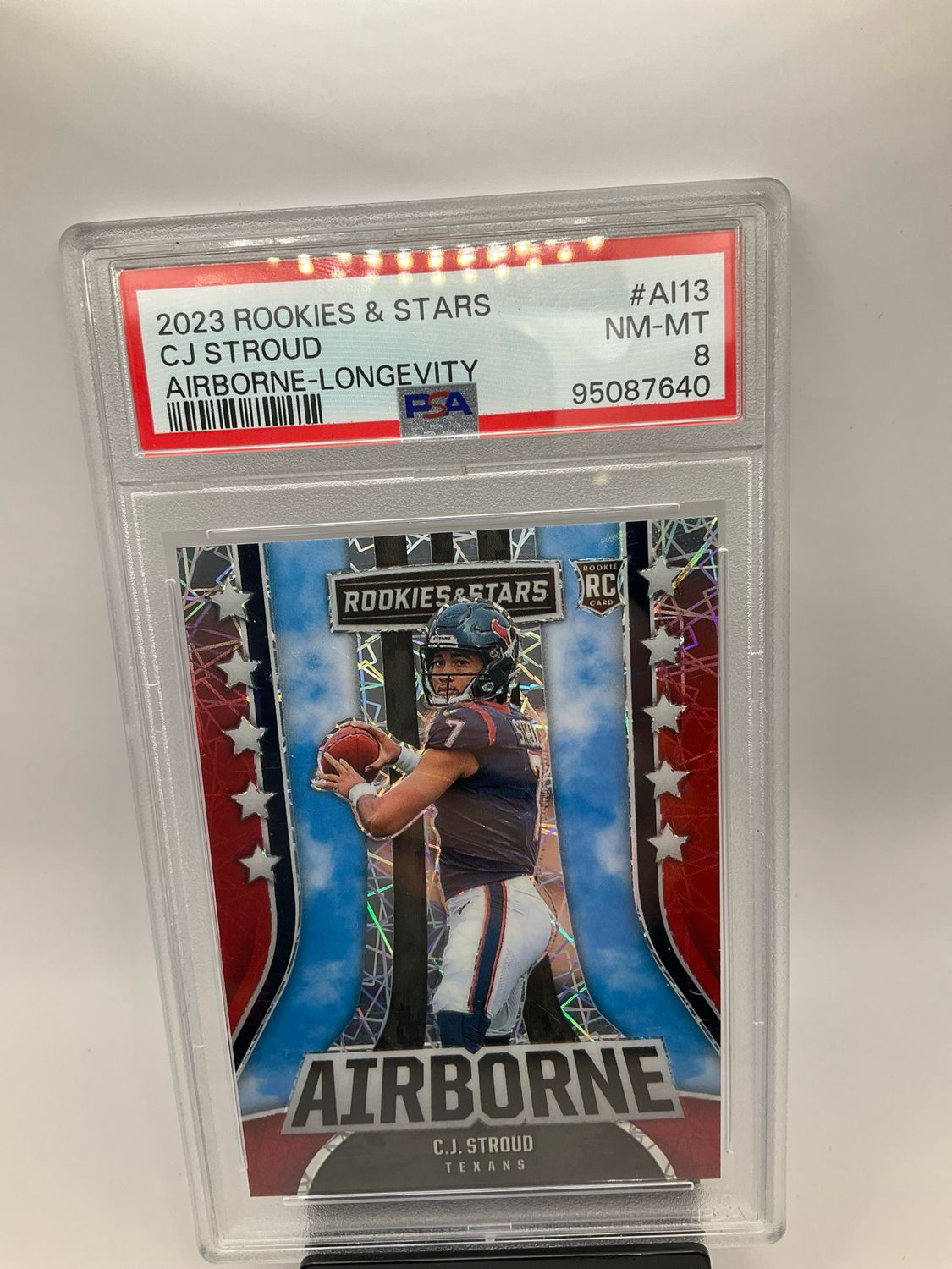 2023 ROOKIES &amp; STARS CJ STROUD AIRBORNE-LONGEVITY PSA 8