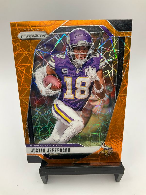 2024 PRIZM JUSTIN JEFFERSON ORANGE LAZER NO.187