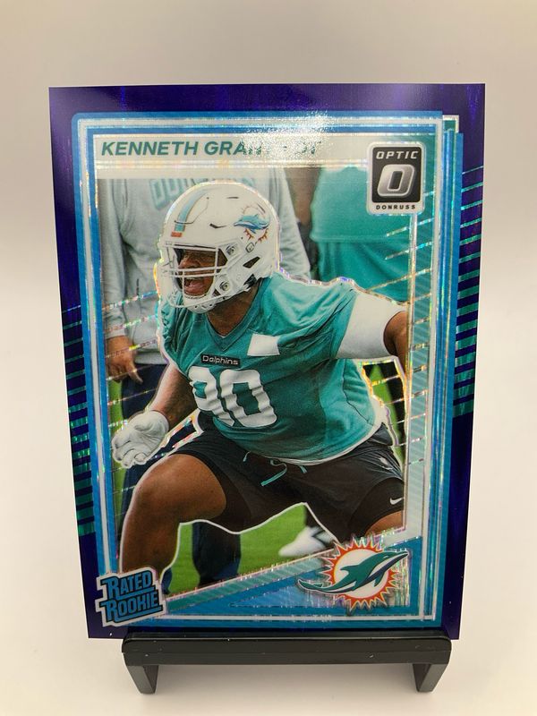 2025 OPTIC KENNETH GRANT RATED ROOKIE PURPLE SHOCK NO.216