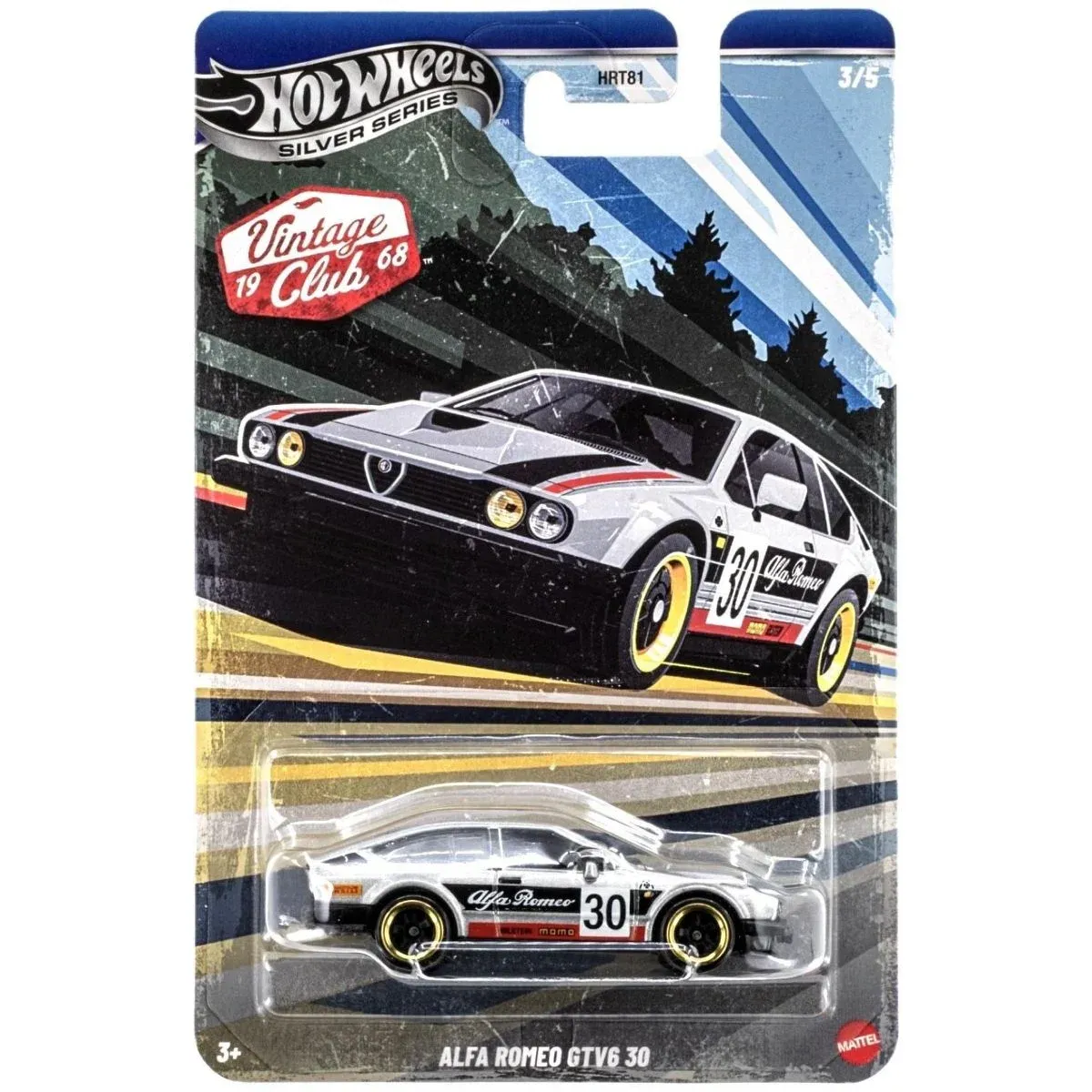 HOT WHEELS SILVER SERIES VINTAGE CLUB ALFA ROMEO GTV6 30 3/5