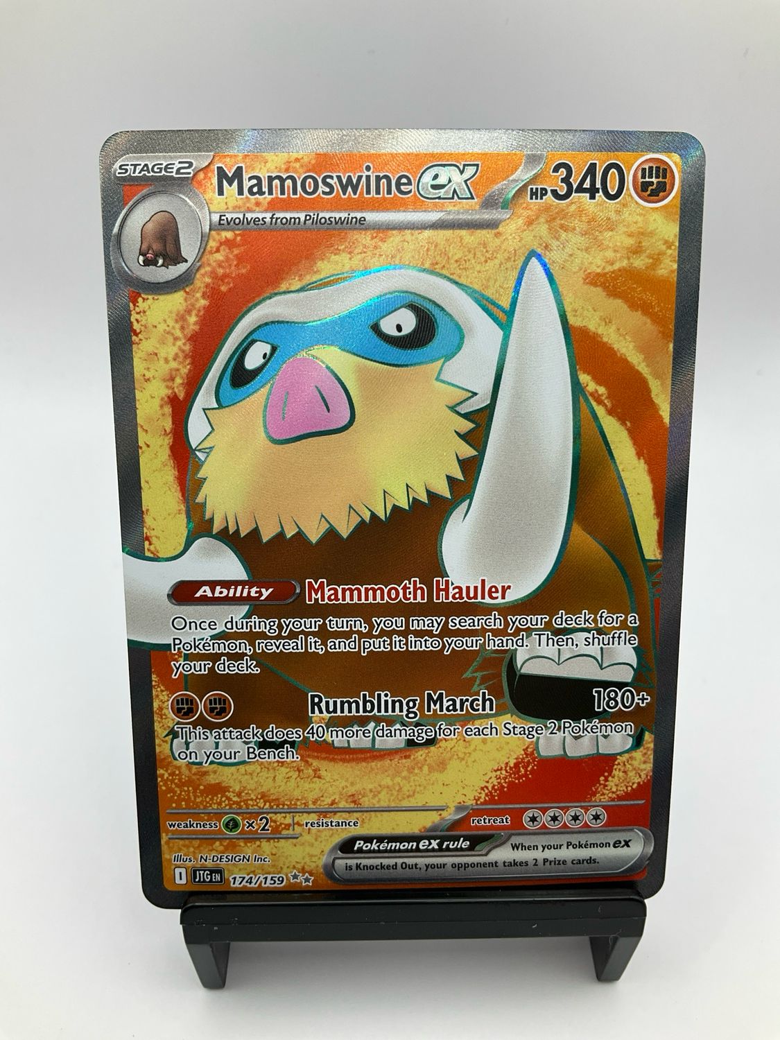 2025 POKEMON MAMOSWINE EX FULL ART 174/159
