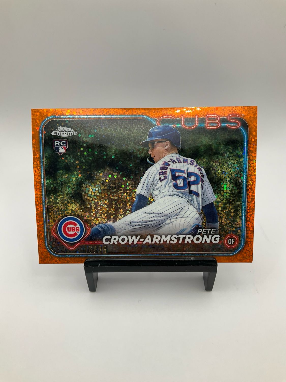 2024 TOPPS CHROME PETE CROW-ARMSTRONG ORANGE SPARKLE 16/25