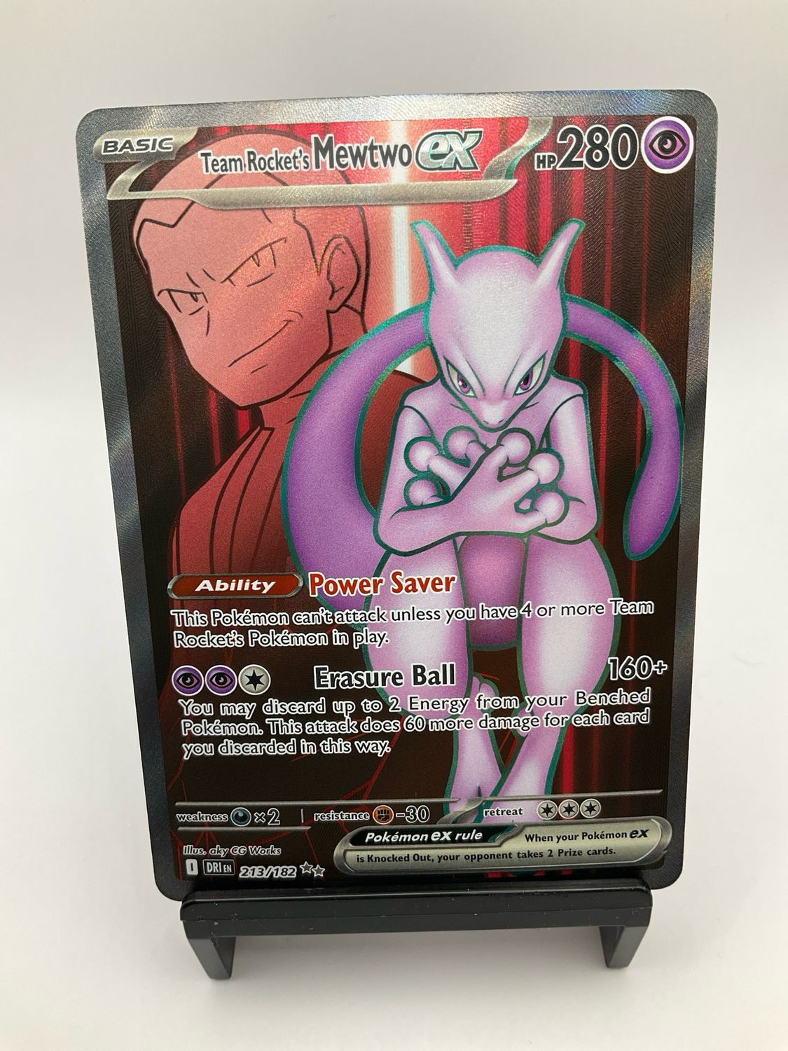 2025 POKEMON TEAM ROCKET'S MEWTWO EX 213/182