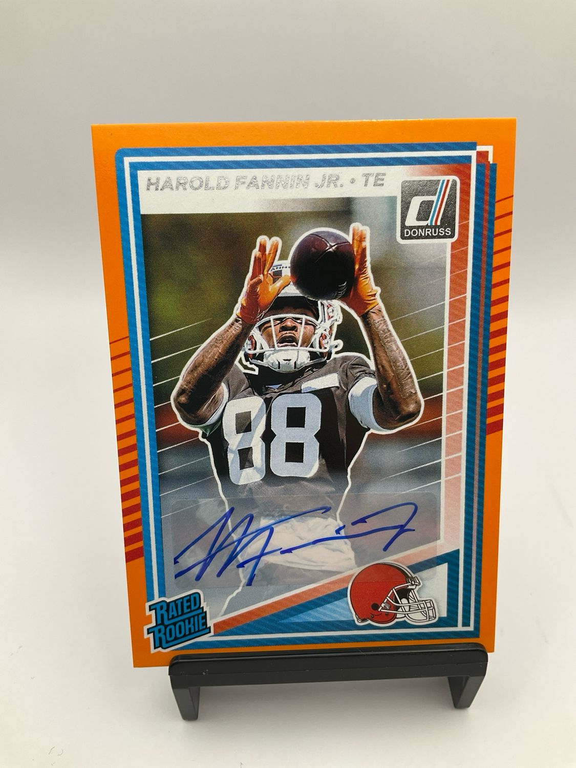 2025 DONRUSS HAROLD FANNIN JR RATED ROOKIE AUTO ORANGE 373