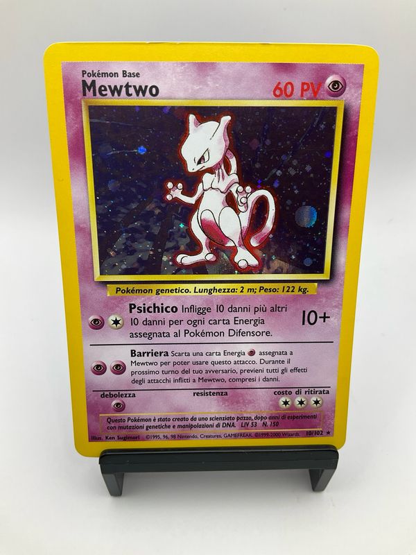 1999 POKEMON ITALIAN BASE SET MEWTWO HOLO 10/102