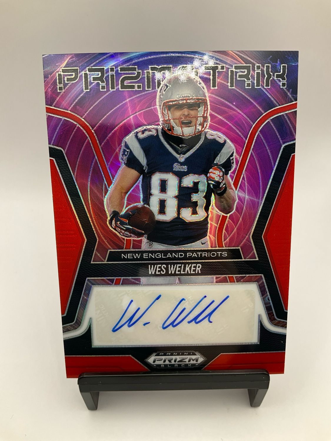 2025 PRIZM BLACK WES WELKER PRIZMATRIX RED AUTO /99 PS-WWR