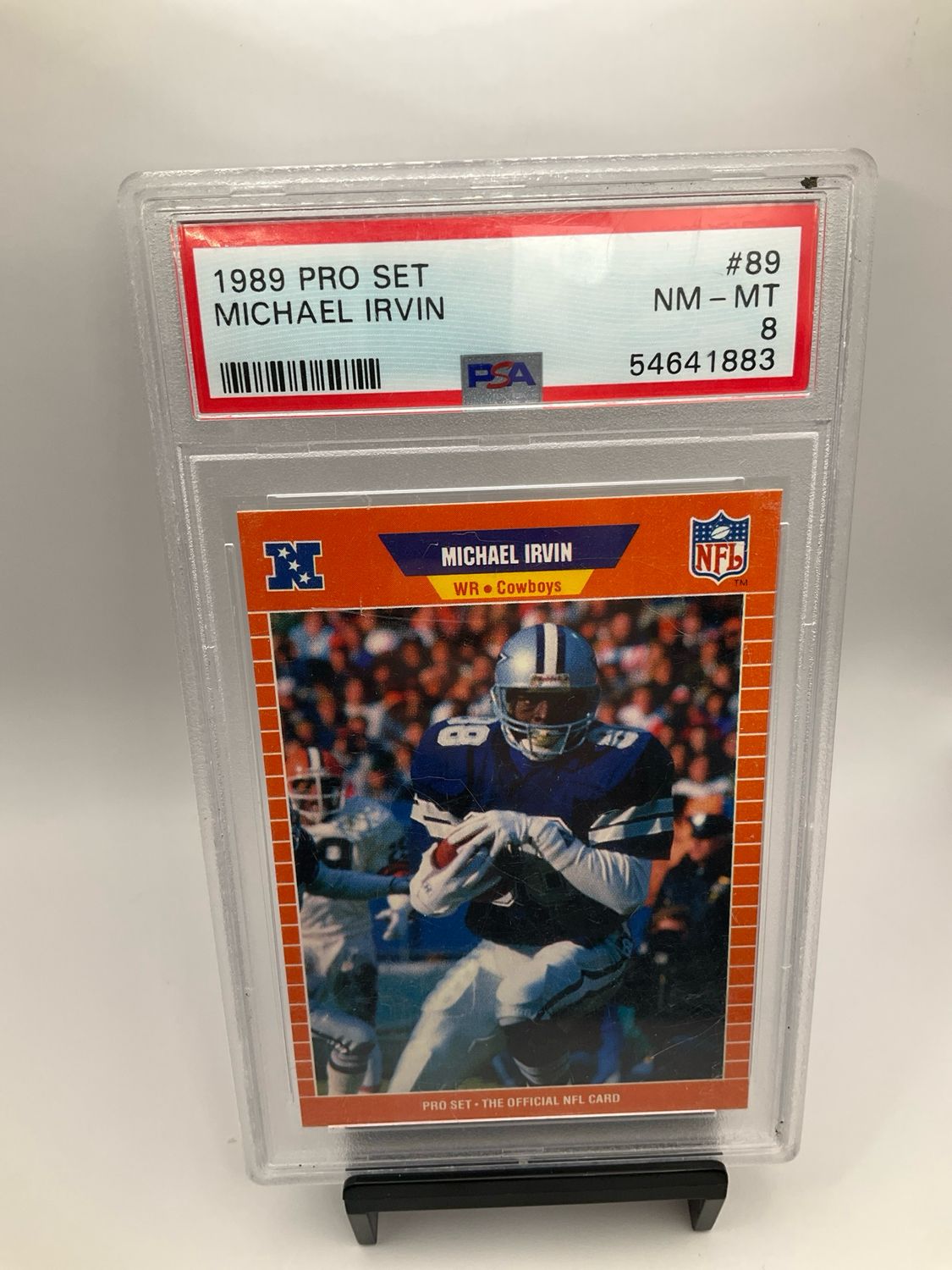 1989 PRO SET MICHAEL IRVIN NO. 89 PSA 8
