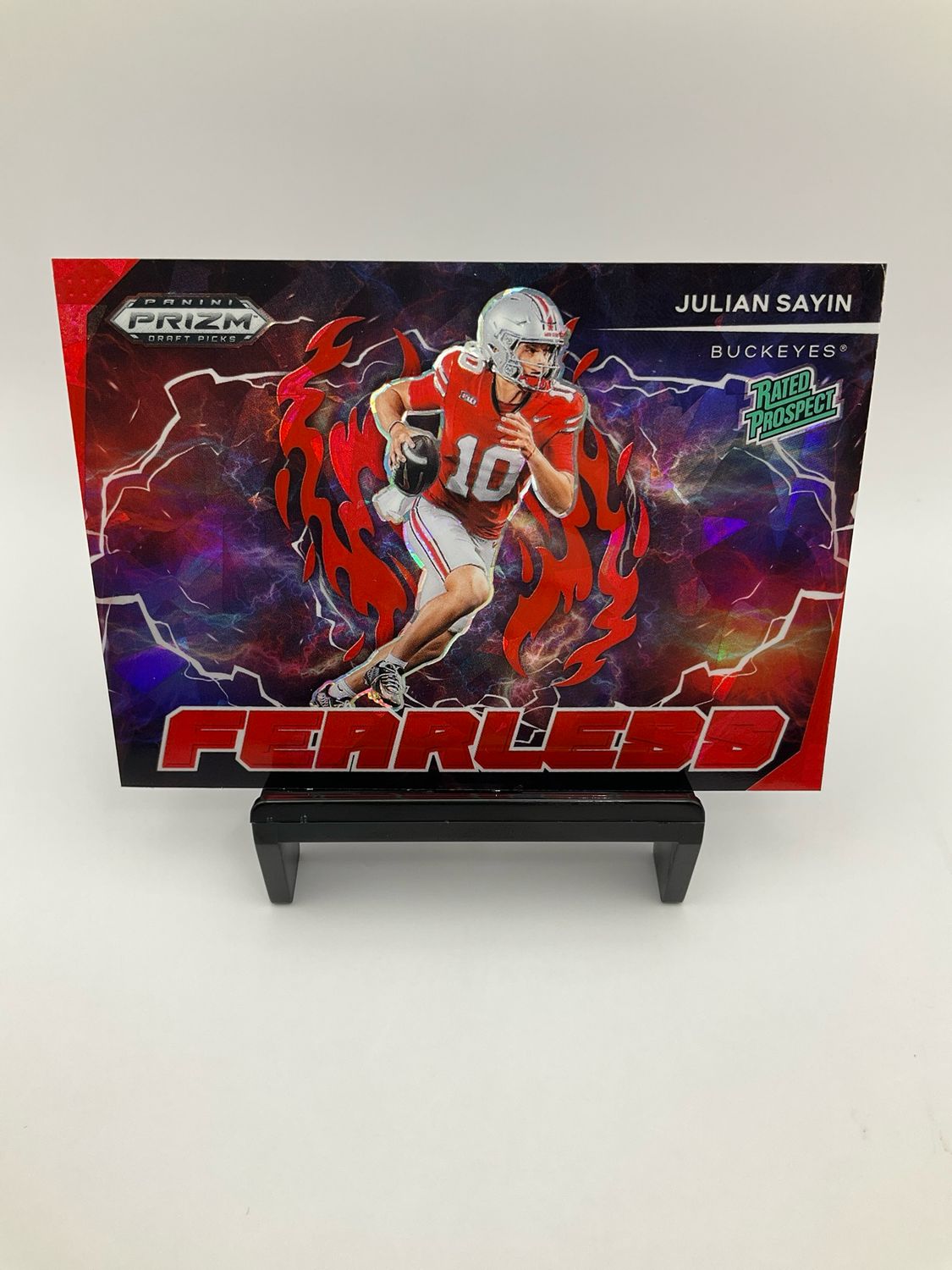 2025 PRIZM DRAFT PICKS JULIAN SAYIN FEARLESS RED ICE F-JSN