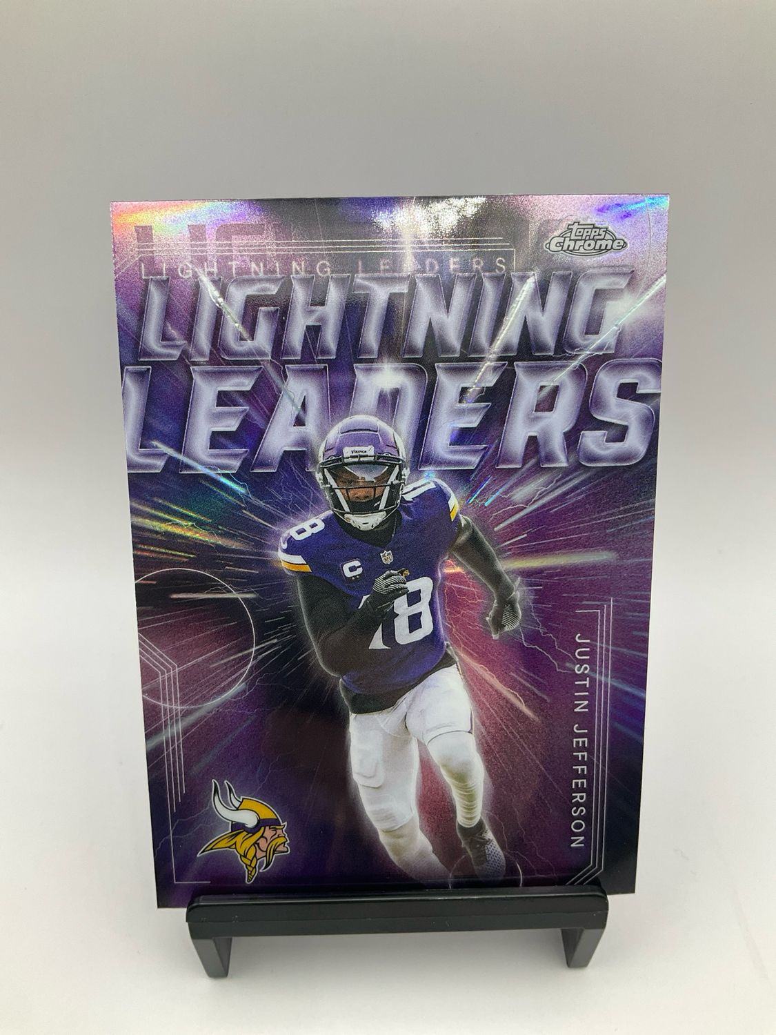 2025 TOPPS CHROME JUSTIN JEFFERSON LIGHTNING LEADERS SP LL-12