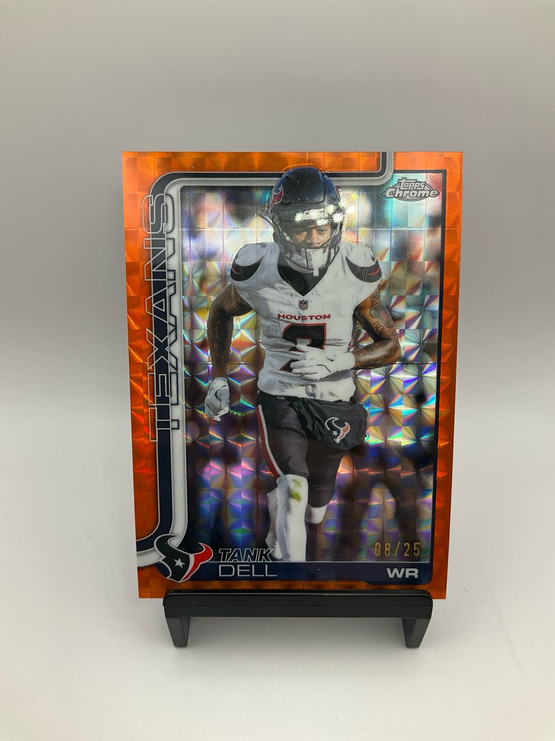 2025 TOPPS CHROME TANK DELL ORANGE GEOMETRIC /25 NO. 123