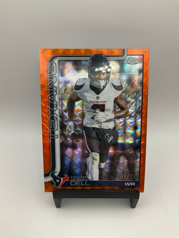 2025 TOPPS CHROME TANK DELL ORANGE GEOMETRIC /25 NO. 123