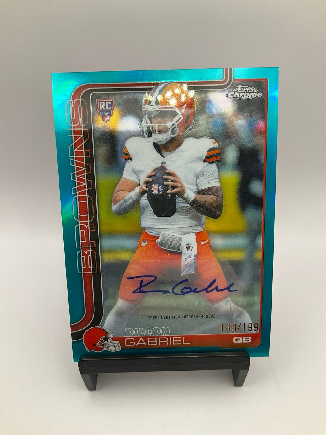 2025 TOPPS CHROME DILLON GABRIEL AQUA AUTO /199 RA-DGA