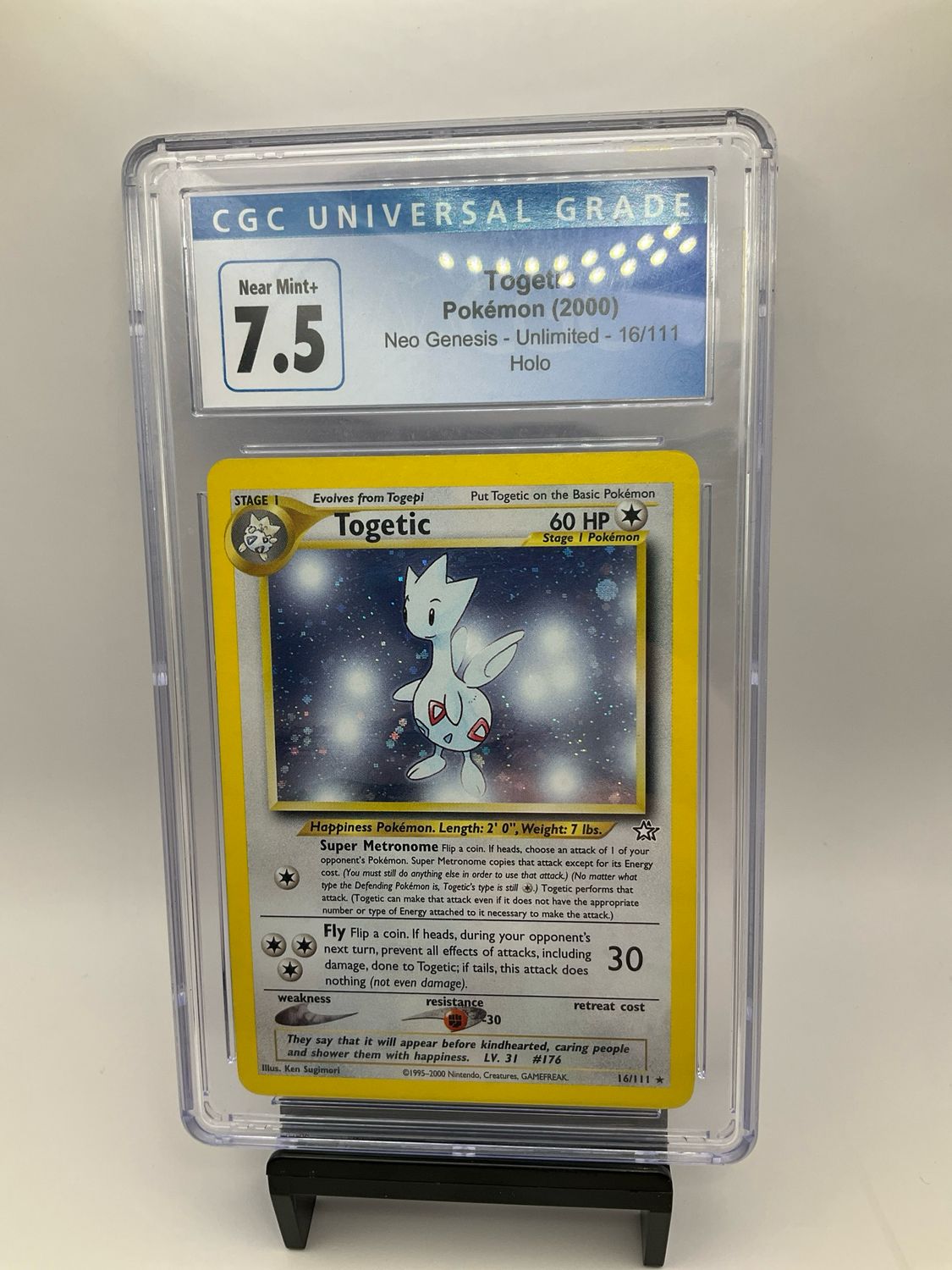 2000 POKEMON TOGETIC NEO GENESIS UNLIMITED HOLO 16/111 CGC 7.5