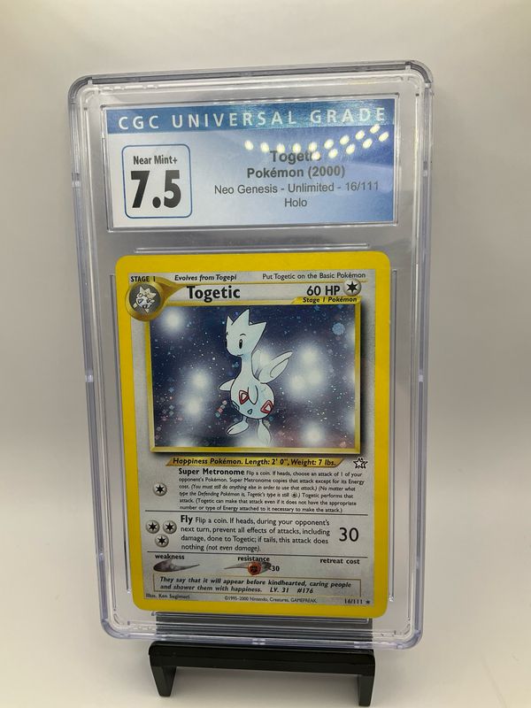 2000 POKEMON TOGETIC NEO GENESIS UNLIMITED HOLO 16/111 CGC 7.5