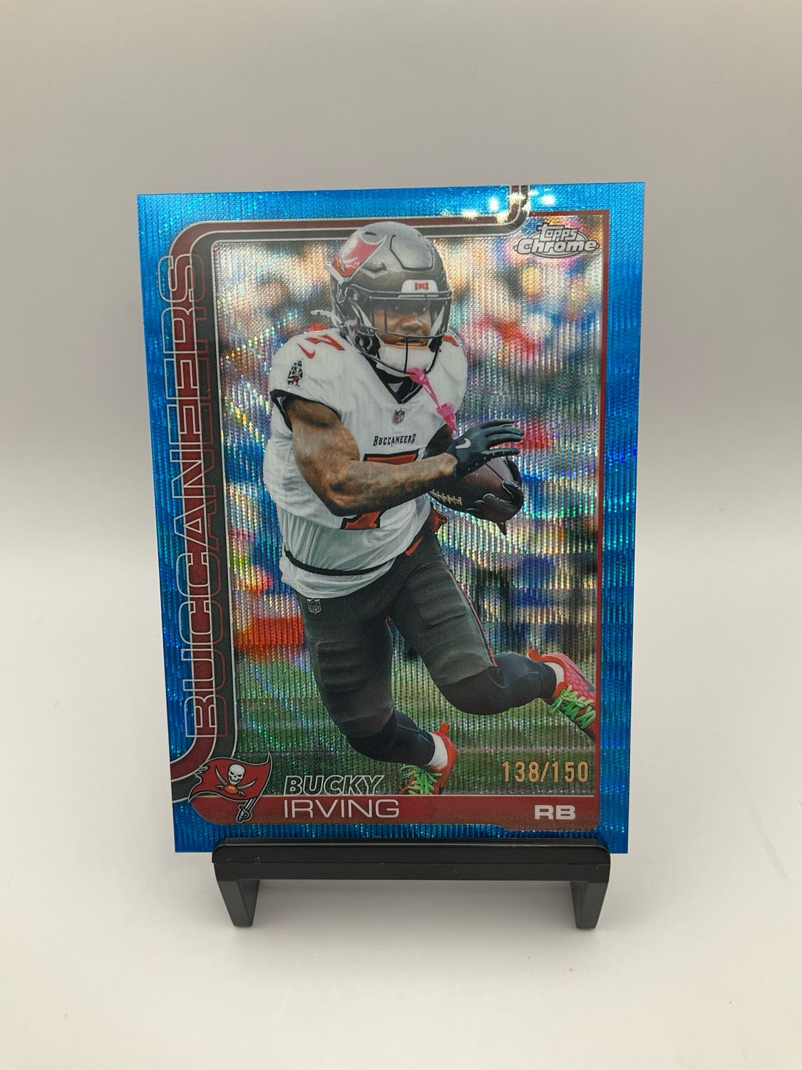 2025 TOPPS CHROME BUCKY IRVING BLUE WAVE /150 NO. 285