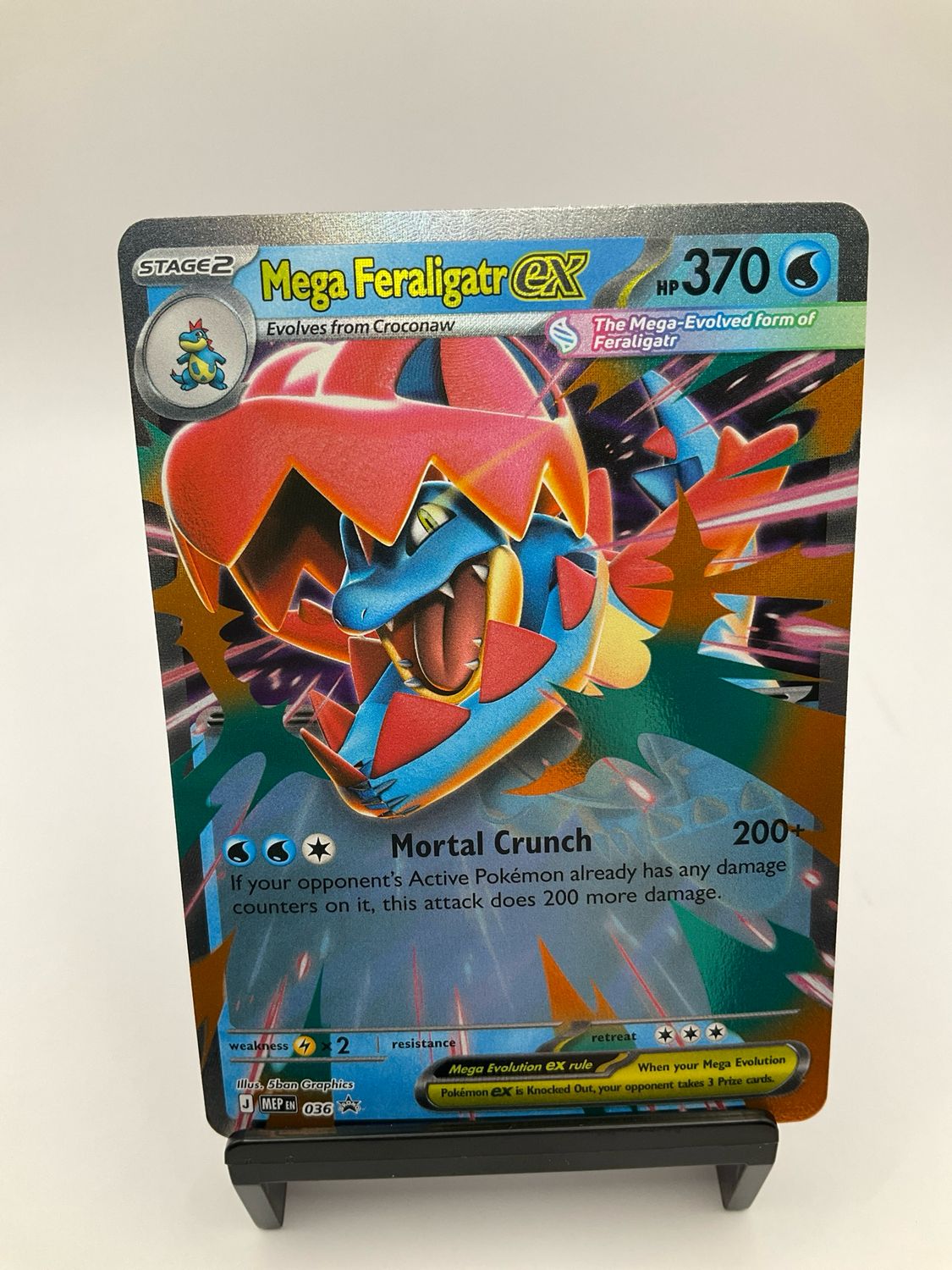2026 POKEMON MEGA FERALIGTAR EX 036 BLACK STAR PROMO