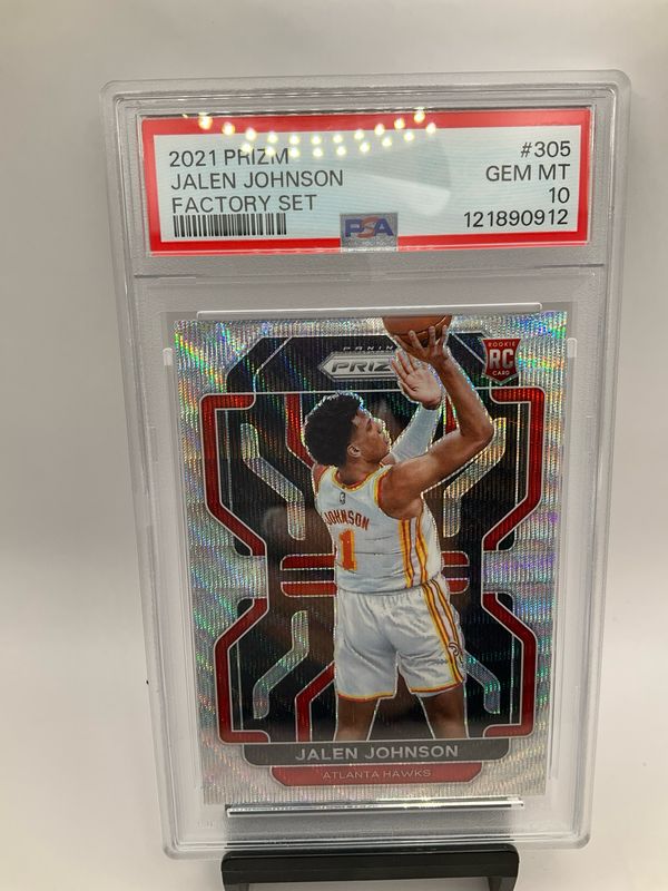 2021-22 Panini Prizm Jalen Johnson #305 Factory Set Hyper PSA 10
