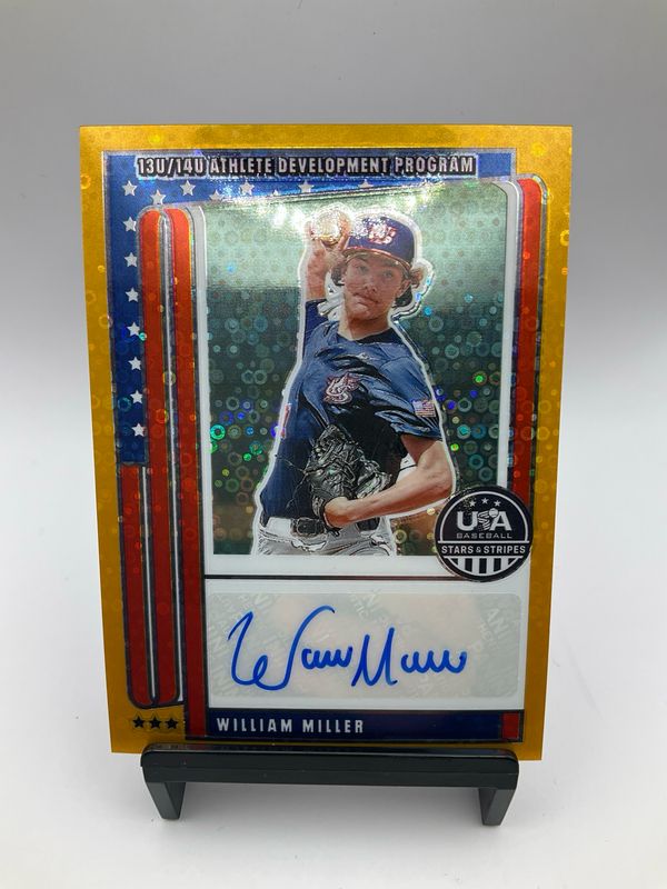 2026 USA STARS &amp; STRIPES WILLIAM MILLER GOLD DISCO AUTO /10 NTS-WM