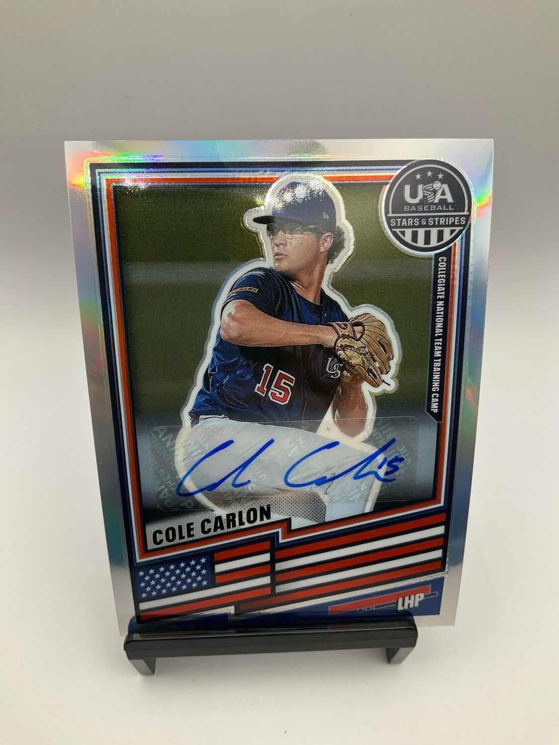 2026 USA STARS &amp; STRIPES COLE CARLON SILVER AUTO NO. 47