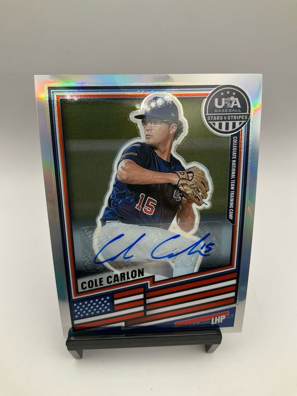 2026 USA STARS &amp; STRIPES COLE CARLON SILVER AUTO NO. 47