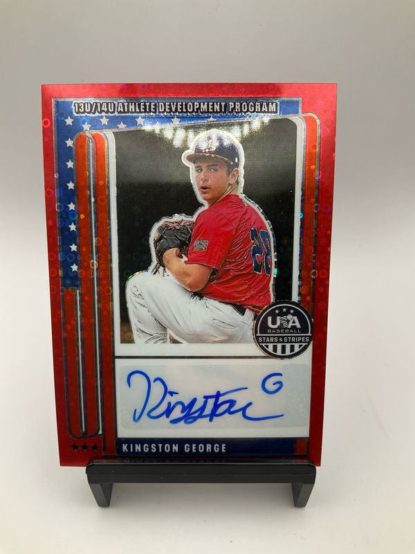 2026 USA STARS &amp; STRIPES KINGSTON GEORGE RED DISCO AUTO /25 NTS-KG