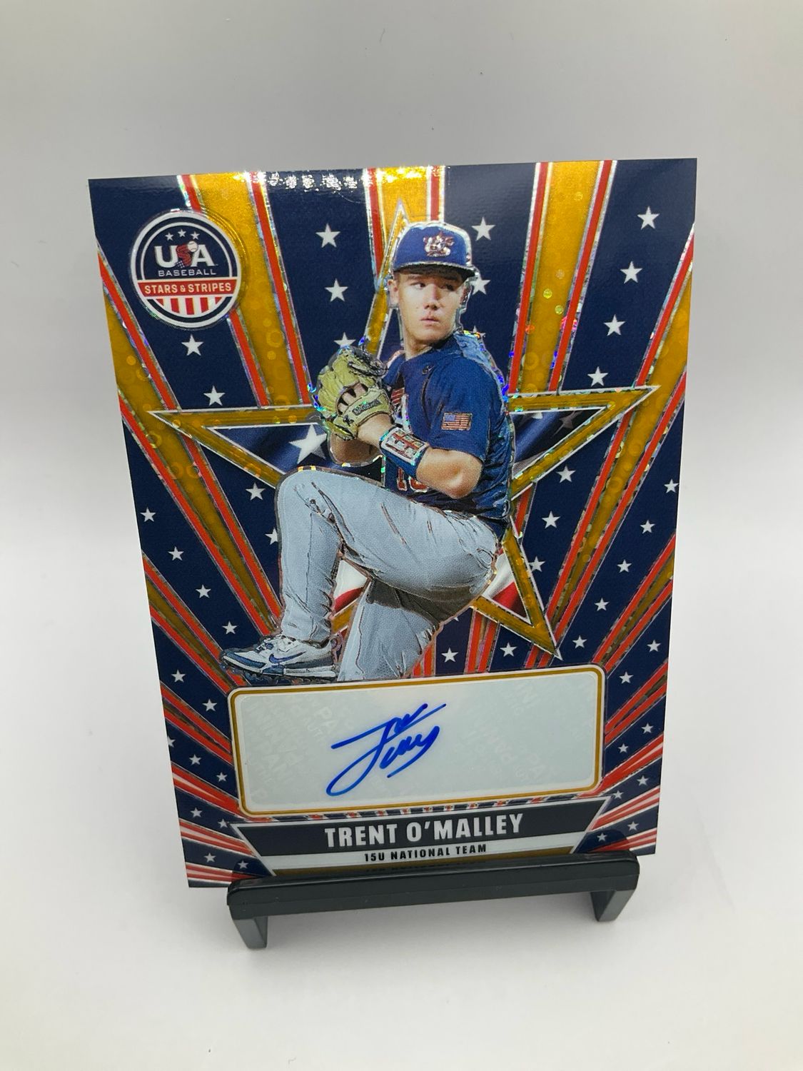 2026 USA STARS &amp; STRIPES TRENT O'MALLEY GOLD DISCO AUTO /10 NTS-TO
